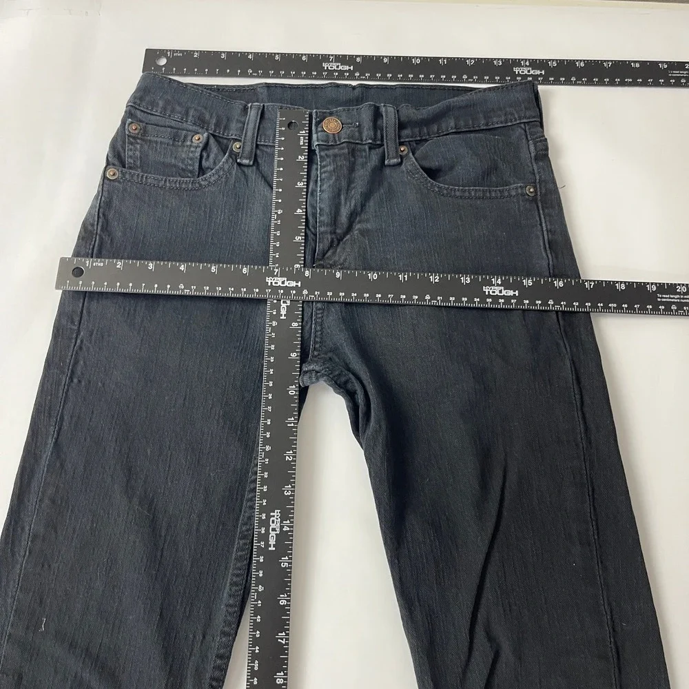 Levis 511 Jeans Mens 29x30 Black Slim Fit Denim Distressed Grunge Goth Skate